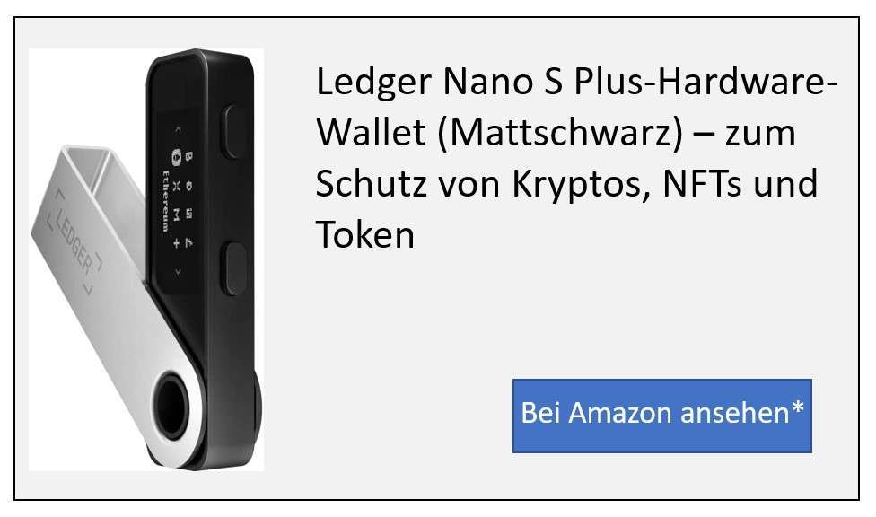 Hardware-Wallet, Ledger Nano S Plus, Krypto-Wallet